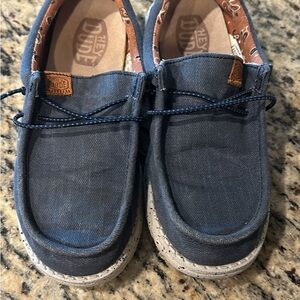 Hey Dude Navy Canvas Shoes